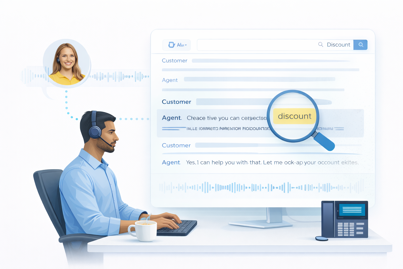 Real-Time Transcription bot call center